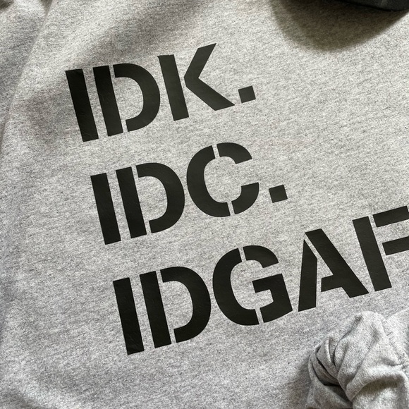 IDK IDC IFGAF LONG SLEEVE TEE All Sizes Available - Picture 4 of 7